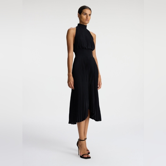 NWT A.L.C. RENZO MATTE PLEATED DRESS - Picture 3 of 12